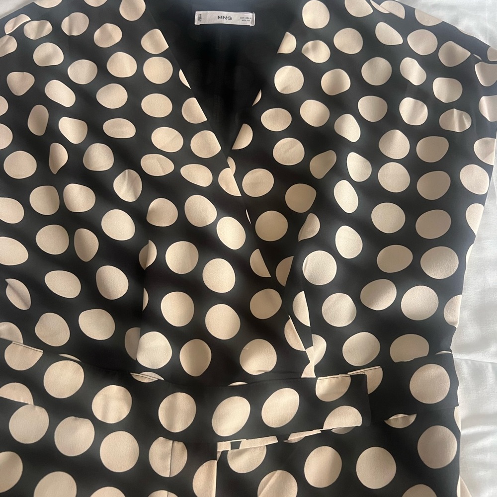 Mango Black and White Polka Dot Jumpsuit - Picture 9 of 9